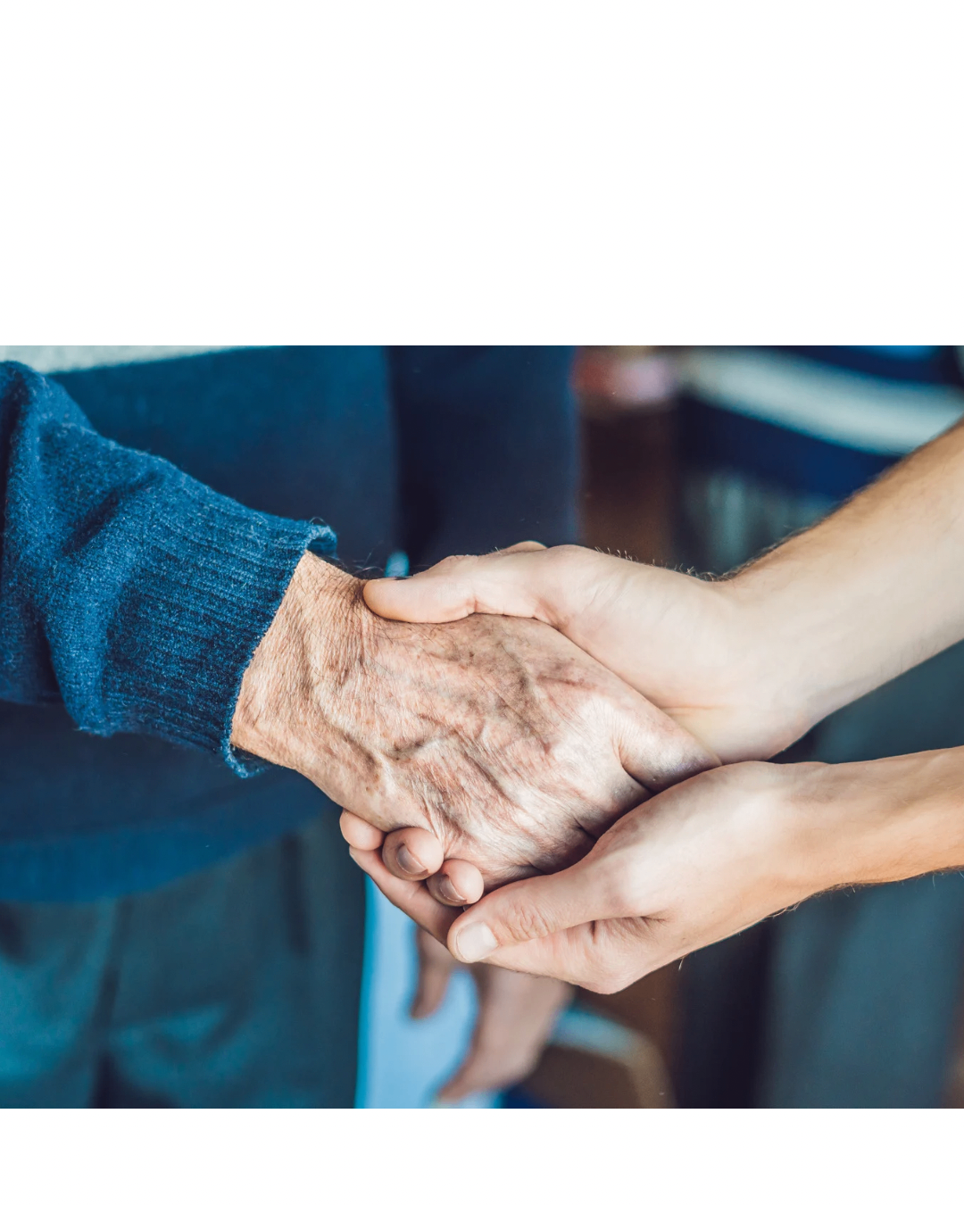 Supportive hands representing compassionate care